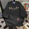 Camisetas de Manga Corta de Estilo Coreano con Estampado de Dibujos Animados, Tendencia, para Hombre y Mujer, Verano 2025, Longitud Media, Holgadas, Tops de Pareja, Ins