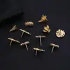 Tachinhas Criativas, Folhas, Abelhinhas, Estrelas de Cinco Pontas, Pins de Cacto, Tachinhas para Painel de Cortiça, Tachinhas de Posicionamento Douradas