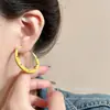 Brincos de Argola Amarelos com Bolinhas Frescos e Simples para Mulheres, Novo Estilo Popular 2026, Brincos de Alta Qualidade, Deslumbrantes Acessórios de Orelha Dopamina