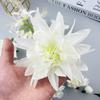Cabeça de flor de peônia rosa de simulação branca DIY decoração de flor de seda artesanal Hairpin Flower Acessórios romântico de fundo de casamento