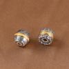 Rey Ciervo Dorado Plata S925 cuentas sueltas accesorios vintage Xiangyun mantra de seis palabras koi cuentas de barril cuentas espaciadoras cuentas redondas accesorios de plata