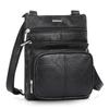 Bolso bandolera de cuero de fábrica BSCI para hombre, multifuncional para exteriores, bolso de hombro, portátil, bolsa de almacenamiento para cambio de teléfono móvil, gran capacidad