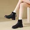 Botines calcetín de moda para mujer, nueva colección otoño/invierno 2026, estilo británico, botines con cremallera trasera, botas ajustadas, botas estilo Martin de cuero suave