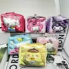 Bolsa de Monedas Brillante de PU de Dibujos Animados Kuromi Cinnamoroll My Melody Cinnamoroll Bolsa de Almacenamiento para Monedas y Auriculares