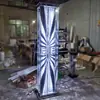 Caja de Luz para Salón de Peluquería, de Pie para Barbería Montada en Pared LED Doble Tubo Giratorio de Peluquería, Luz Giratoria de Doble Uso para Salón de Peluquería de Vidrio
