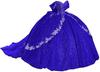 Vestido de Rendimiento para Adultos Europeo y Americano AliExpress Baile Fuera del Hombro Falda Grande Calcomanía Floral Vestido Ventura Hilo de Color Vestido de Noche