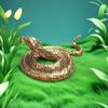 Adorno de Mesa de Té Zodiaco Serpiente Chapado en Cobre Sólido, Figura de Cobra Estilo Antiguo, Pequeña Escultura de Cobre, Mascota de Té de Cobre Hecha a Mano