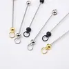 Varillas para ensartar metal electroplateado DIY, nuevos accesorios de cuentas multicolores para bolsos, equipaje, llaveros y colgantes, en stock