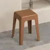 Banqueta Simples de Plástico Doméstica Espessada Empilhável Quadrada para Sala de Estar Mesa de Jantar Banco Banqueta para Trocar Sapatos de Adulto Cadeira Atacado