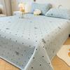 Funda de Cama de Algodón Clase A Juego de Tres Piezas Algodón Puro Más Terciopelo de Leche Edredones Acolchados para Todas las Estaciones Colchón para Cama Tatami
