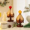 Alfombrilla Aislante para Árbol de Navidad de Gama Alta, Decoración de Mesa, Posavasos y Base para Tazón Plegable de Madera Maciza Creativa Anti-quemaduras