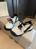 Tênis Fofos e Peculiares, Sapatos de Treino Alemães Vazados em Couro Genuíno para Mulheres, Sapatos Casuais Mary Jane Respiráveis Cor Panda para Verão e Outono, Sandálias