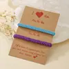 Pulseiras Tecidas Artesanais Simples Europeias e Americanas Transfronteiriças Pulseiras Criativas para o Dia dos Namorados Pulseiras de Amizade para Casais Acessórios de Joia para Mulheres