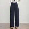 Diseño minimalista otoño 2026 tiro alto simples versátiles para ir al trabajo adelgazantes fluidos curvos casuales pantalones de traje