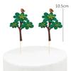 Copyright Mori Árvore de Feltro Não Tecido Árvore Pequena Árvore de Natal Decoração de Bolo de Aniversário Cartão Plug-in Bandeira Pastoral
