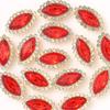 Ojo de caballo forma beige doble capa flor Yang grande fondo puntiagudo copo de nieve de cristal corazón cosido a mano Diamante DIY sombrero zapatos ropa accesorios