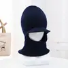 Gorro de invierno para hombre, cálido y forrado de polar, gorro tejido de chenilla a prueba de frío con calentador de cuello integrado, gorro de lana engrosado para jóvenes