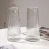 Jarrón de cristal en forma de cono, estilo ins nórdico, jarrón transparente grande y simple para bambú hidropónico, decoración de arreglo floral de escritorio y sala de estar