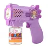 Máquina de Hacer Burbujas de Seis Agujeros, Pistola de Burbujas Eléctrica Manual de Presión Larga, Juguete para Niños, Venta al por Mayor en Puestos de Parque, Puesto al Aire Libre