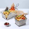 Zibo Churrasco Batatas fritas Cesta Snack Basket Aço inoxidável Frango frito Frituras Asas de frango Leg Plate Plate Bar Restaurante