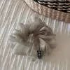 Goma para el pelo de malla de color liso estilo coreano con un toque de alta gama, Diadema elástica para mujer, Accesorio para el pelo de alta elasticidad