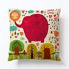 Funda de almohada de lino con animal de dibujos animados lindo elefante suministro de fabricantes de plataforma transfronteriza funda de cojín para coche sofá