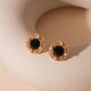 Pendientes Retro Metálicos con Imitación de Perla y Patrón Hueco, Moda Francesa, Compactos, Elegantes y de Alta Gama para Mujer