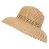 Pantalla de Lámpara Francesa Estilo Hepburn Mica Ligera Hueca Sombrero de Sol Borde Grande Perfil Simple Sombrero de Paja para Viaje de Mujer Primavera y Verano