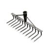 Ancinho Agrícola com Nove Dentes, uma Ferramenta para Nivelar e Afofar o Solo, Ancinho de Ferro para Limpar Grama, Plantio, Arar e Encardinar, Ferramentas Agrícolas