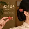 Novos acessórios de cabelo em brocado Song estilo chinês, presilhas de cabelo de alta qualidade e requintadas, enfeites de cabelo, presilhas laterais, grampos e presilhas de cabelo em estilo antigo