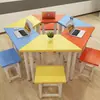 Juego de Mesa y Sillas Hexagonales para Empalme para Estudiantes, Mesa de Entrenamiento Artístico y Tutoría, Juego de Mesa y Sillas de Estudio para Aula, Juego de Escritorio y Sillas Trapezoidales