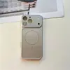 Cristal Corning se Transforma Instantáneamente en una Funda para Teléfono Apple 17, Adecuada para iPhone, con Ventana Grande Magnética Ag Deslustrada, Funda Dura de PC de Cobertura Total
