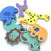 Juguetes para niños corazón de melocotón rojo estrella de cinco puntas pegatinas de bañera eva sellado eva tapete de agua animales marinos pequeños bloques de construcción juguetes