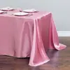 Fornecido Diretamente pelo Fabricante, Toalha de Mesa Retangular de Cor Sólida Brilhante Acetinada de Alta Qualidade para Banquetes de Hotel e Eventos de Casamento