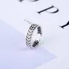 Anillo de paz retro para hombre, estilo moderno y genial, anillo para el dedo índice, plata tailandesa de imitación envejecida, espiga de trigo, anillo individual para hombre