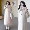 Novo Produto Outono 2026: Top de Malha Ruffle com Gola Alta para Gestante + Vestido Colete de Tricô Floral para Gestante