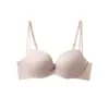 Sutiã Push-Up Elegante e Simples de Verão, Lustroso, Sem Costura, para Mulheres, Sem Aro, Copo Redondo Espessado, para Seios Pequenos