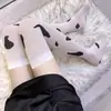Medias Sexys con Estampado de Vaca Qianai, Calcetines Sexys Blancos Largos Hasta el Muslo, Bonitas Medias para Piernas de Chica 8011