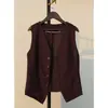Colete Leve e Moderno de Algodão e Linho Curto para Mulheres, Novo Top Cardigan Camada Vintage Casual de Verão sem Mangas para Mulheres