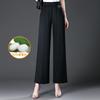 Pantalones de Seda Pesada Nuevos de Verano 2026 para Mujer, Pantalones Rectos Adelgazantes de Cintura Alta, Pantalones Largos de Seda de Morera para Tallas Grandes de Mamá de Mediana Edad