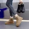 Botas de Nieve de Venta Caliente para Mujer Invierno 2026 Estilo Nuevo Aterciopeladas Engrosadas Zapatos de Algodón del Noreste Impermeables Antideslizantes Cálidas Botas de Algodón Botines