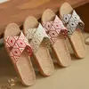 Pantuflas de Lino para Cuatro Estaciones para Uso en Casa, Venta al por Mayor, Anti-Olor, Antideslizantes de Interior, Transpirables para Mujer, Adecuadas para Uso en Exteriores, Pantuflas Silenciosas para el Hogar