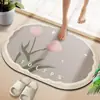 Lodo Diatomeo Absorción de Agua Antideslizante Alfombrilla Suave Hogar Inodoro Caucho Alfombra Pequeña Baño Puerta de Inodoro Felpudo