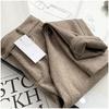 Bom Encaixe para Outono e Inverno Meia Dupla! Calça Casual de Lã com Textura de Sarja Versátil e Prática Calça Reta para Mulheres