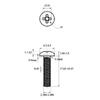 Tornillo de máquina de cabeza redonda con ranura cruzada y cabeza plana pequeña de acero inoxidable 304 GB823, tornillo de cabeza redonda pequeña M2M2.5M3M3.5M4