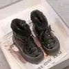 Zapatillas de Terciopelo para Niños, Zapatos Cálidos de Algodón de Terciopelo para Niñas, Botas de Princesa Nuevas de Invierno con Lentejuelas, Zapatos Antideslizantes para Bebé