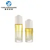 En stock al por mayor 30ml misma botella de esencia de péptido de cobre azul 20ml presión directa redonda fondo grueso botella de aceite hidratante