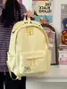 Nova mochila estudantil bordada com letras, leve e versátil, adequada para ensino fundamental II e médio, mochila casual da moda