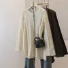 Talla Grande Mujer Nuevo Estilo Elegante Cuello Redondo Encaje de Ganchillo Hueco Diseño de Manga de Campana Moda Tendencia Top Adelgazante