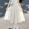 Conjunto de Verão para Meninas Novo Estilo Versão Coreana Camisa Xadrez Manga Curta Saia Conjunto de Duas Peças Doce e Fofo